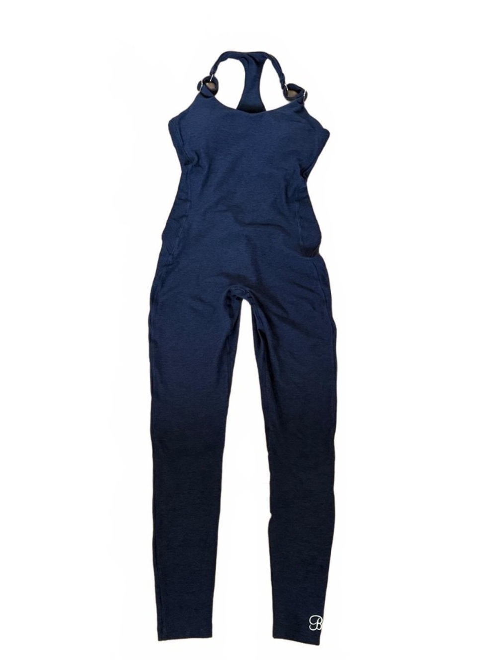 Bombshell Sportswear Navy Blue Racerback One-Piece Jumpsuit Bodysuit | Size XS